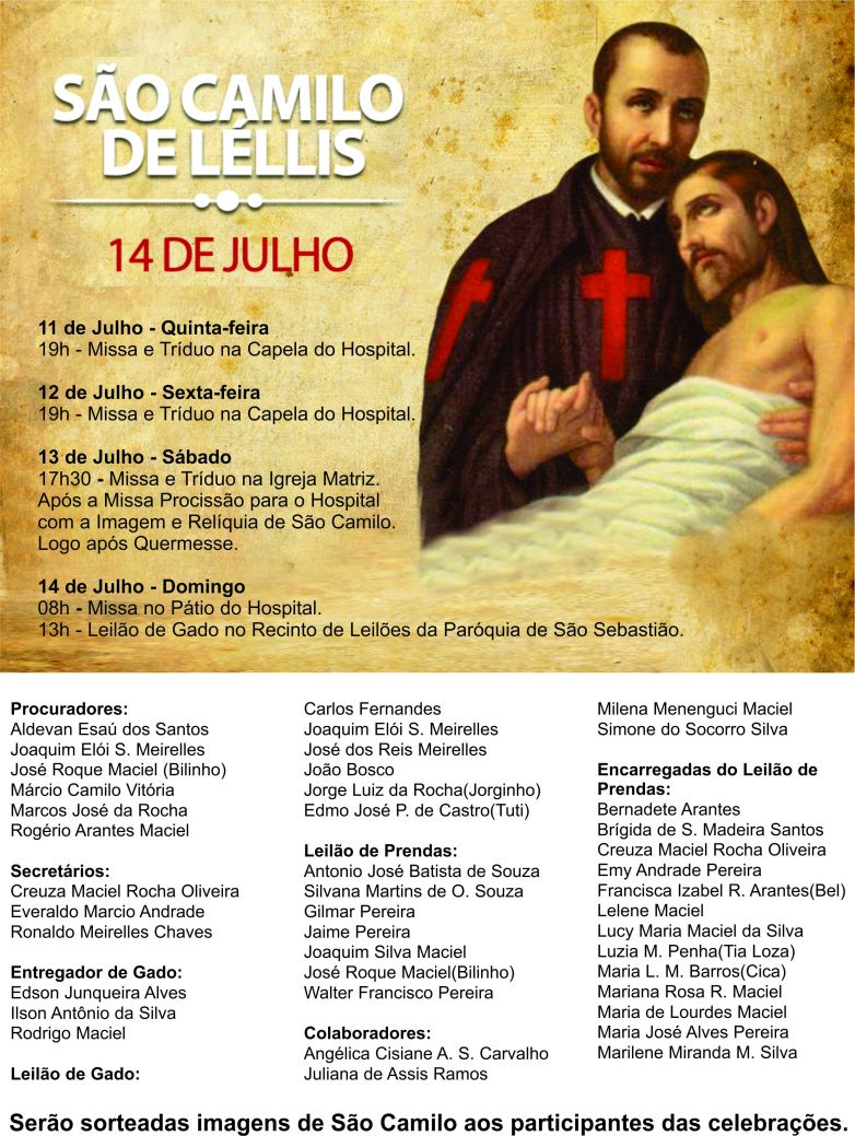 Programa&ccedil;&atilde;o Festa de S&atilde;o Camilo 2019